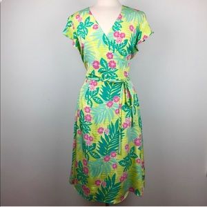 Vintage Lily Pulitzer Floral Wrap Dress